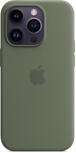 Чохол iPhone 14 Silicone Case with MagSafe olive: фото 4 - UkrApple