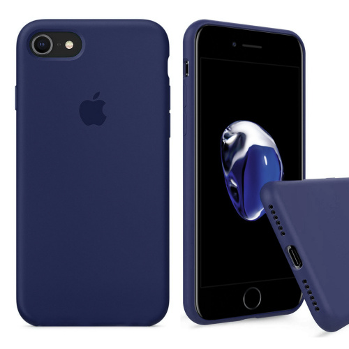 Чехол накладка xCase для iPhone 7/8/SE 2020 Silicone Case Full midnight blue - UkrApple