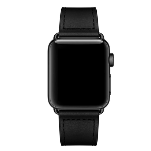 Ремінець xCase для Apple watch 42/44/45/49 mm Leather rivet clasp Black: фото 2 - UkrApple