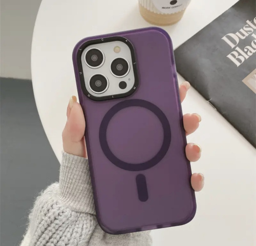 Чохол iPhone 15 Frosted with MagSafe purple  - UkrApple