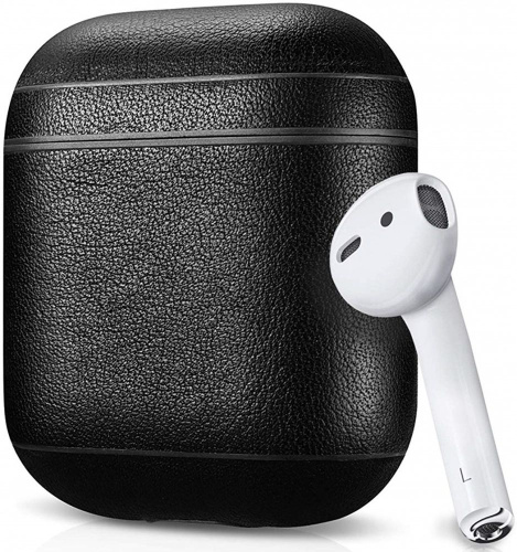 Чехол для AirPods/AirPods 2 Leather case cover Black - UkrApple