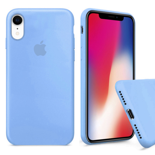 Чехол накладка xCase для iPhone XR Silicone Case Full светло синий - UkrApple