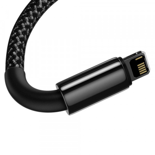 USB кабель Lightning 200cm Baseus Tungsten Gold Fast 2.4A black: фото 4 - UkrApple
