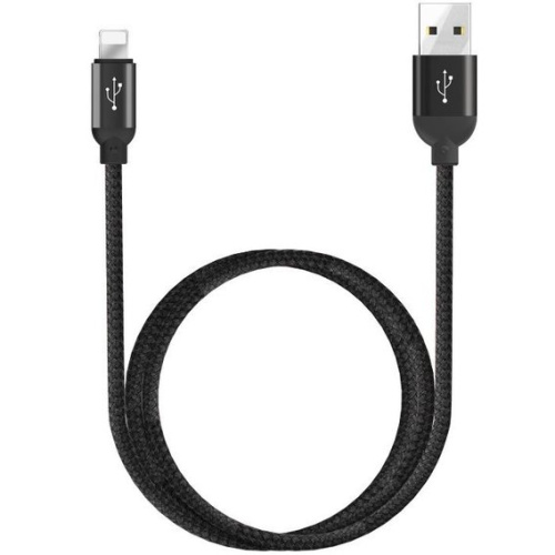 USB кабель Lightning 120cm Wiwu Atom black  YZ-103 - UkrApple