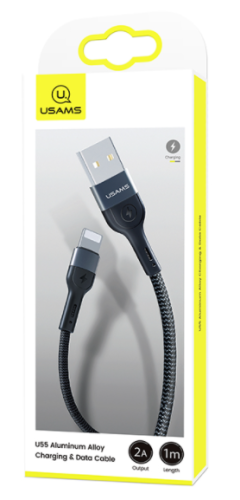 USB кабель Lightning 100cm Usams U55 2A black: фото 4 - UkrApple