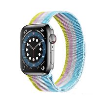 Ремінець xCase для Apple watch 42/44/45/49 mm Milanese Loop Rainbow blue yellow