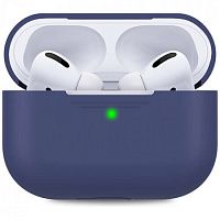 Чехол для AirPods PRO silicone case with Apple Navy blue